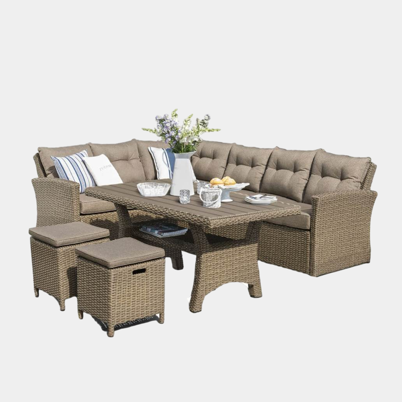 Комплект обеденный плетеной мебели AFM-307 (8 персон)